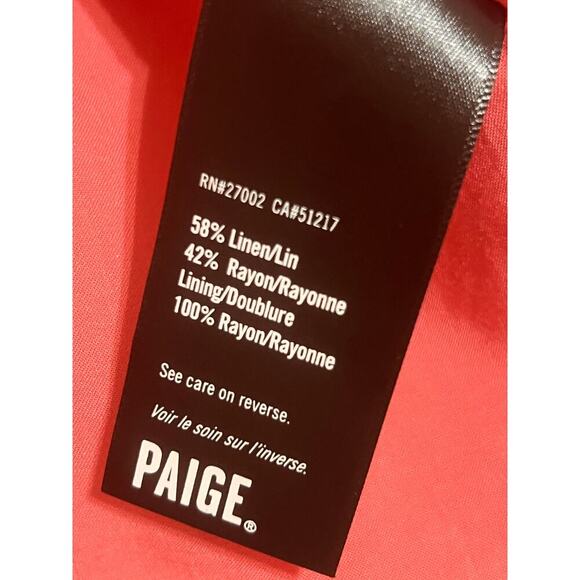 NWOT PAIGE‎ Anthropologie Cropped Double Breasted Blazer Color Pink Women Size 8 - Picture 13 of 16